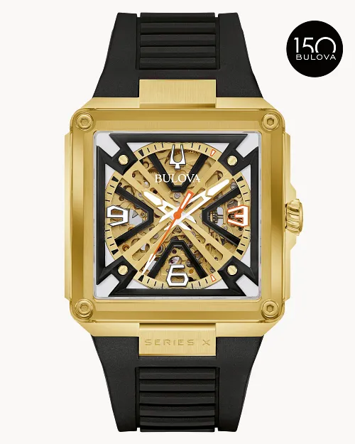 Gold-Tone Dial HNBR Rubber Series X² 97A195 | Bulova Gold-Tone Dial HNBR Rubber Series X² 97A195 | Bulova